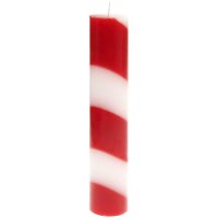 Adventskalender Kerze,1-24,Rot/Weiß