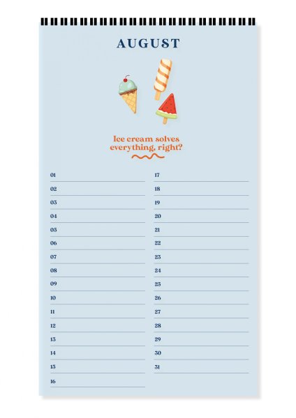Fabrique à la carte Birthday Calendar Leopard