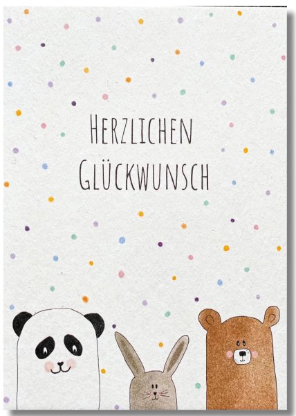 Herzlichen Glückwunsch 3 Tiere