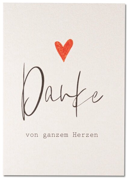 Danke von ganzem Herzen