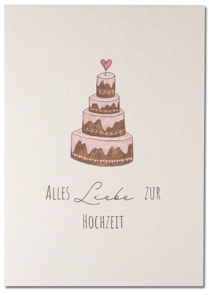 Alles Liebe zur Hochzeit Torte