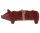 Adventsschwein, rot, 4 Kerzen