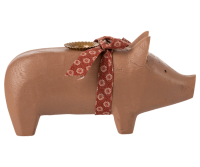 Pig candle holder, Medium, Old rose