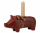 Pig candle holder, Medium, Red