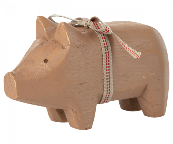 Pig, small, Old rose