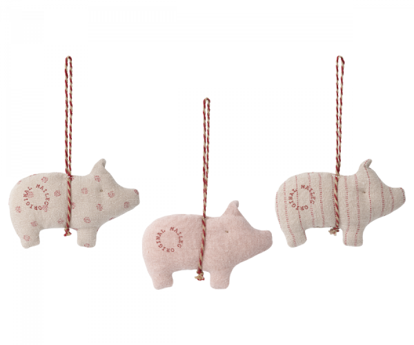 Pig ornament, stripes