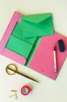 Briefpapier Pink/Grün