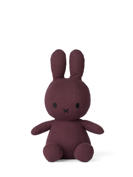 Miffy Sitting Mousseline aubergine 23cm