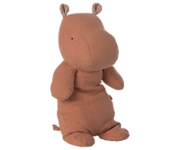 Safari friends, medium Hippo, dusty coral